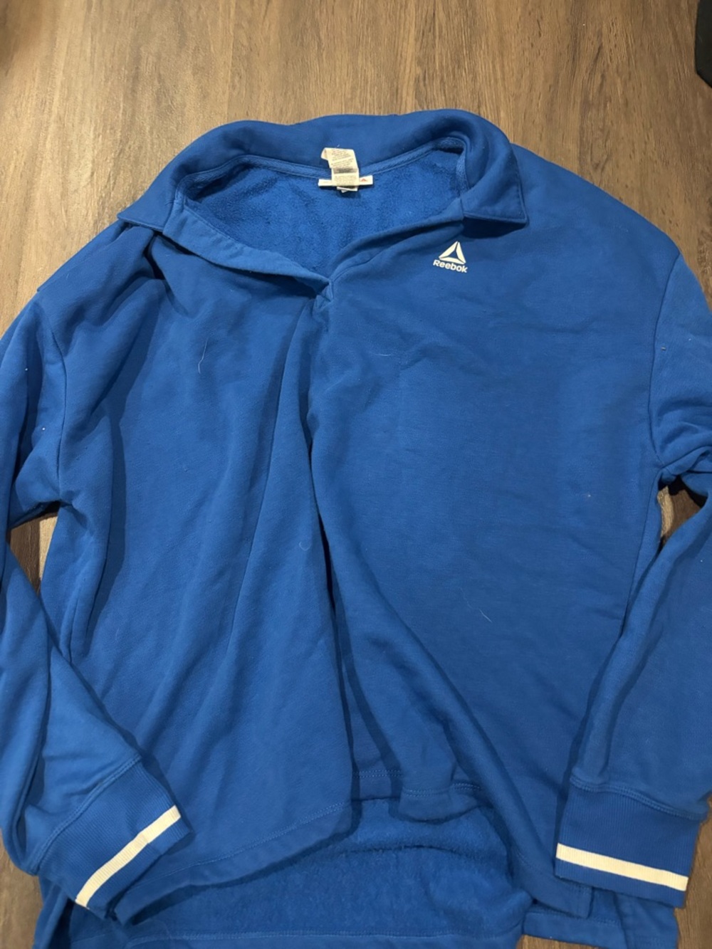 Reebok Men's Royal Blue Zip-Up Sweater